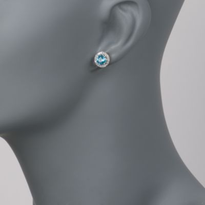 3-Pair Set of 11.20 ct. t.w. Multi-Gem Stud Earrings With .30 ct. t.w. Diamond Earring Jackets in Sterling Silver &mdash; Alt Image 2