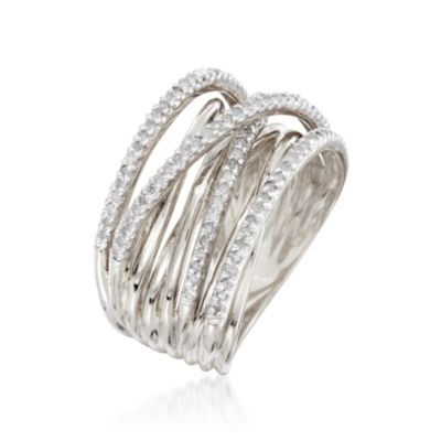 .50 ct. t.w. Diamond "Highway" Ring in Sterling Silver &mdash; Alt Image 3