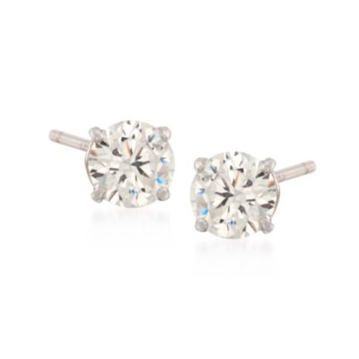 9.65 ct. t.w. Five-Pair Set of CZ Stud Earrings in Sterling Silver &mdash; Alt Image 4