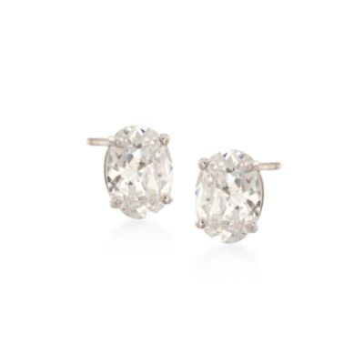 9.65 ct. t.w. Five-Pair Set of CZ Stud Earrings in Sterling Silver &mdash; Alt Image 7