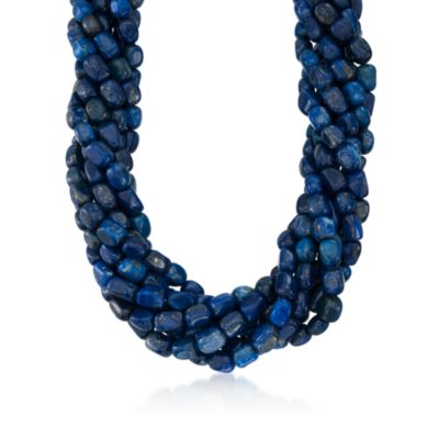 Lapis Torsade Necklace in 18kt Over Sterling. 18" &mdash; Alt Image 1