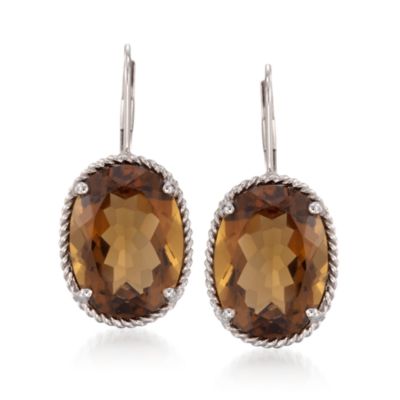 16.00 ct. t.w. Champagne Quartz Earrings in Sterling Silver &mdash; Alt Image 1
