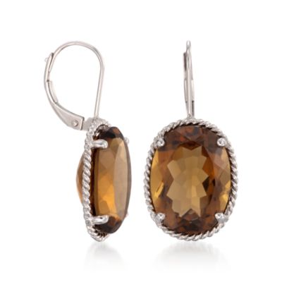 16.00 ct. t.w. Champagne Quartz Earrings in Sterling Silver &mdash; Alt Image 3