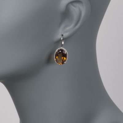16.00 ct. t.w. Champagne Quartz Earrings in Sterling Silver &mdash; Alt Image 2