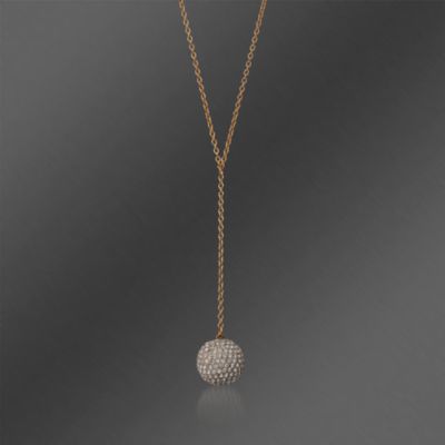 Swarovski Crystal Y-Style Necklace With Crystal Ball Drop. 16.5" &mdash; Alt Image 1