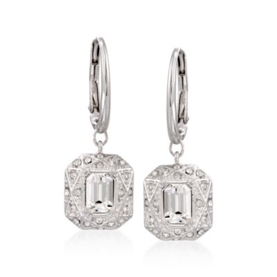 Swarovski Crystal Drop Earrings &mdash; Alt Image 1