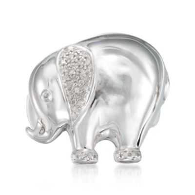 .10 ct. t.w. Diamond Elephant Ring in Sterling Silver &mdash; Alt Image 1