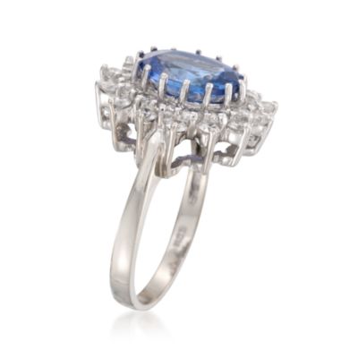 2.80 Carat Tanzanite and 1.00 ct. t.w. Diamond Ring in 14kt White Gold &mdash; Alt Image 3
