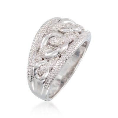 .20 ct. t.w. Diamond Loop Ring in Sterling Silver &mdash; Alt Image 3