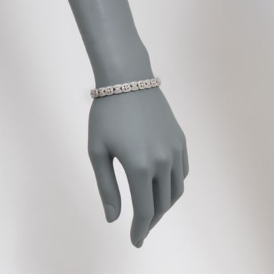 C. 1990 Vintage 2.00 ct. t.w. Diamond Bracelet in 14kt White Gold. 7" &mdash; Alt Image 2