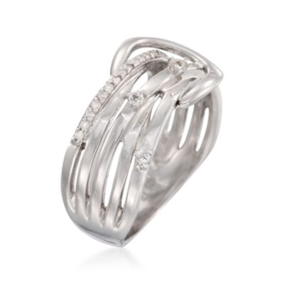 .11 ct. t.w. Diamond Belt Ring in Sterling Silver &mdash; Alt Image 3