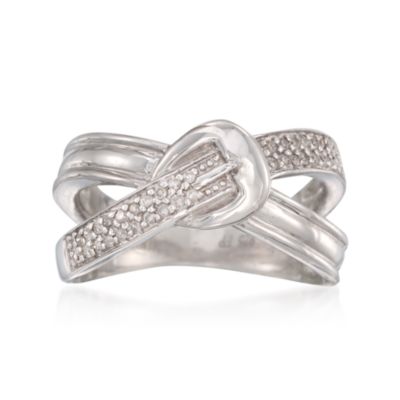 .17 ct. t.w. Diamond Buckle Ring in Sterling Silver &mdash; Alt Image 1