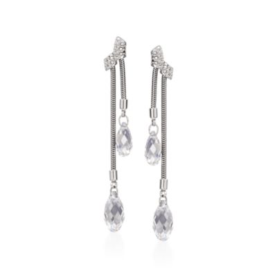 Swarovski Crystal Teardrop Dangle Earrings &mdash; Alt Image 1
