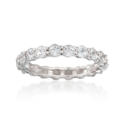 2.40 ct. t.w. White Topaz Eternity Ring in 14kt White Gold &mdash; Alt Image 1