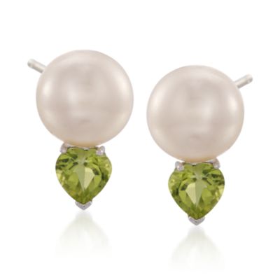 3-Pair Set of 4.60 ct. t.w. Multi-Gem Heart and Pearl Drop Earrings in Sterling Silver &mdash; Alt Image 4