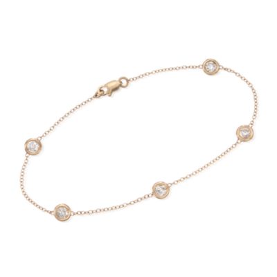 1.00 ct. t.w. Diamond Station Bracelet in 14kt Yellow Gold. 7.5" &mdash; Alt Image 1