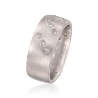 .50 ct. t.w. Diamond-Dotted Ring in Sterling Silver &mdash; Alt Image 3