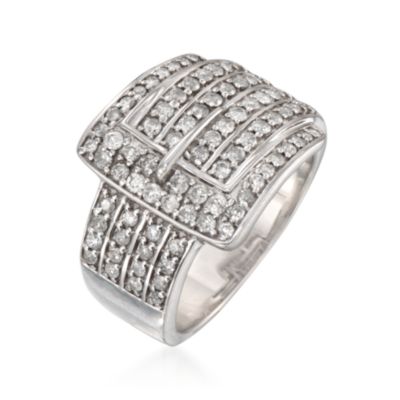 1.00 ct. t.w. Diamond Buckle Ring in Sterling Silver &mdash; Alt Image 3