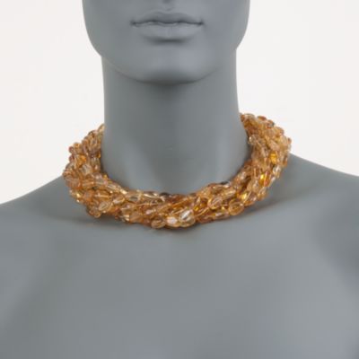 Citrine Torsade Necklace in Sterling Silver. 18" &mdash; Alt Image 2