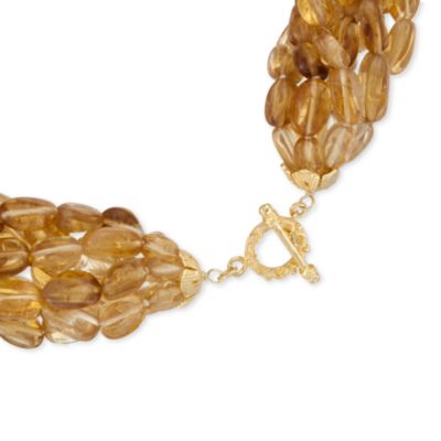 Citrine Torsade Necklace in Sterling Silver. 18" &mdash; Alt Image 3