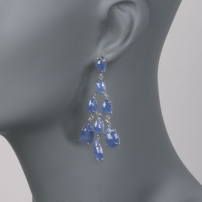 52.45 ct. t.w. Tanzanite Chandelier Earrings in Sterling Silver &mdash; Alt Image 2