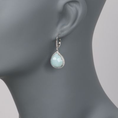 Triangular Amazonite and .45 ct. t.w. Diamond Earrings &mdash; Alt Image 2
