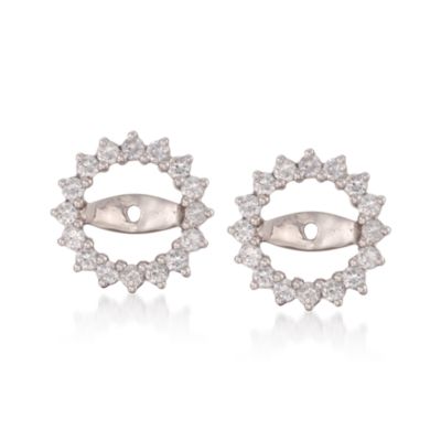 .60 ct. t.w. CZ Earring Jackets in 14kt White Gold &mdash; Alt Image 1