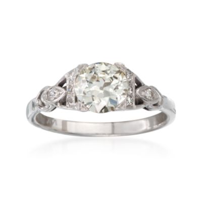 C. 1990 Vintage 1.80 ct. t.w. Diamond Ring in 14kt and 18kt White Gold. Size 9.5 &mdash; Alt Image 1