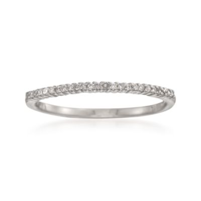 .10 ct. t.w. Diamond Slim Band Ring in 14kt White Gold &mdash; Alt Image 1
