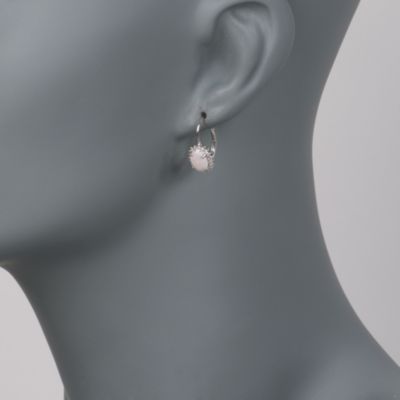 Opal and .15 ct. t.w. Diamond Drop Earrings in Sterling Silver &mdash; Alt Image 2