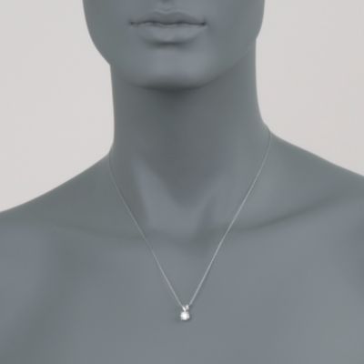 .75 Carat Diamond Solitaire Necklace in 14kt White Gold &mdash; Alt Image 2