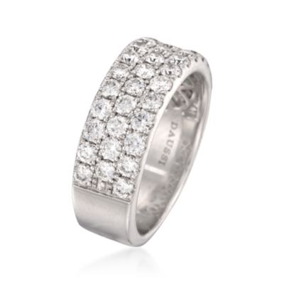 Henri Daussi 1.70 ct. t.w. Three-Row Diamond Wedding Ring in 14kt White Gold &mdash; Alt Image 3