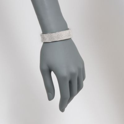 Swarovski Crystal  Pave Bangle Bracelet. 7" &mdash; Alt Image 2