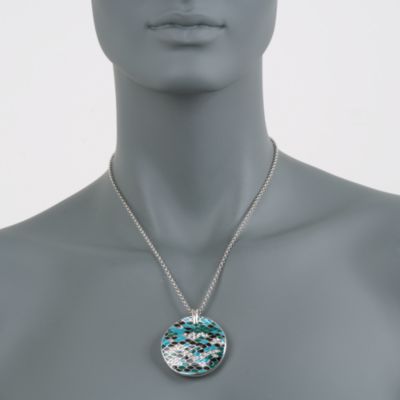 Belle Etoile .90 ct. t.w. CZ "Snakeskin" Pendant With Enamel in Sterling Silver &mdash; Alt Image 2