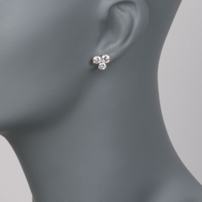 3.00 ct. t.w. CZ Trio Earrings in Sterling Silver  &mdash; Alt Image 2