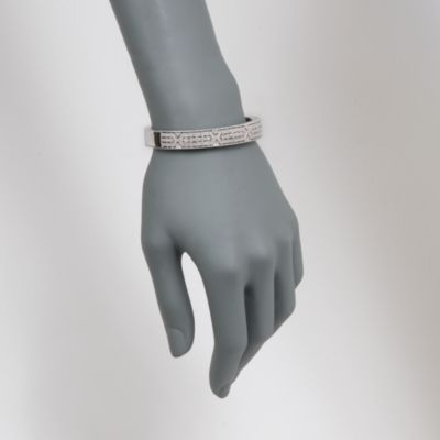 .25 ct. t.w. Diamond Cuff Bracelet in Sterling Silver. 7" &mdash; Alt Image 2