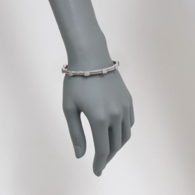 .40 ct. t.w. Diamond Station Bangle Bracelet in Sterling Silver. 7" &mdash; Alt Image 2