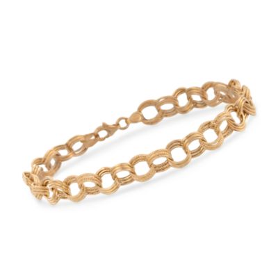 Italian 14kt Yellow Gold Circle-Link Bracelet &mdash; Alt Image 1