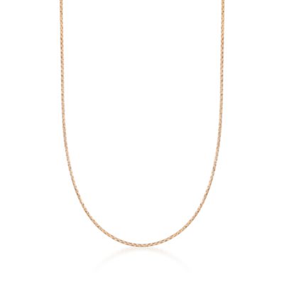 Italian 14kt Yellow Gold Twisted Line Necklace. 18" &mdash; Alt Image 1