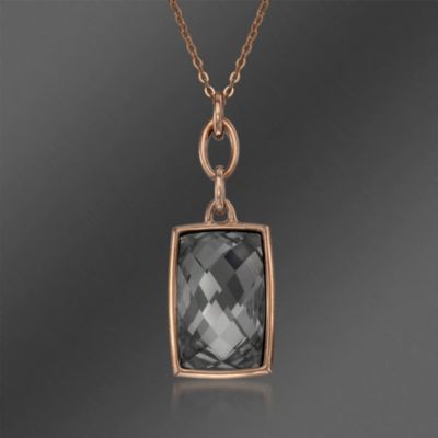 Swarovski Crystal Black Satin "Nirvana" Pendant Necklace. 14.75" &mdash; Alt Image 1