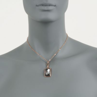 Swarovski Crystal Black Satin "Nirvana" Pendant Necklace. 14.75" &mdash; Alt Image 2