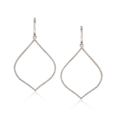 1.00 ct. t.w. Diamond Open Drop Earrings in Sterling Silver &mdash; Alt Image 1