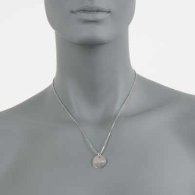 "Believe" Message Necklace From Italy in Sterling Silver. 18" &mdash; Alt Image 2