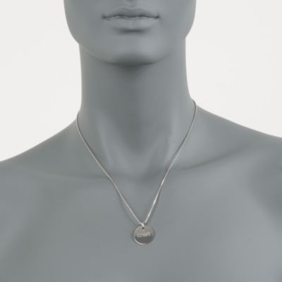 "Trust" Message Necklace From Italy in Sterling Silver. 18" &mdash; Alt Image 2