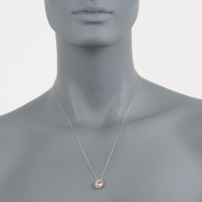 1.45 Carat Morganite and .12 ct. t.w. Diamond Drop Necklace. &mdash; Alt Image 4