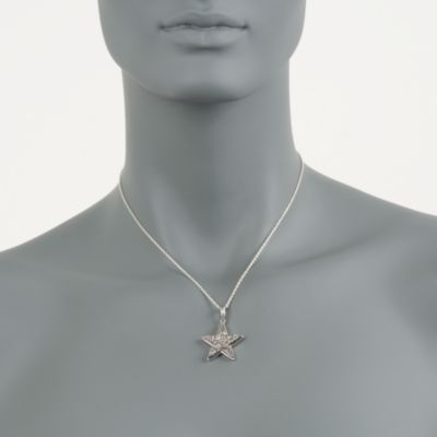 Silver Drusy Star Pendant Necklace in Sterling Silver &mdash; Alt Image 2