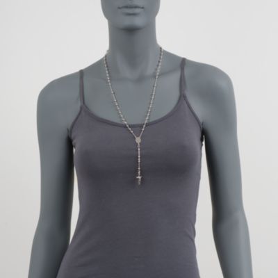 Sterling Silver Rosary Beads. 24" &mdash; Alt Image 2