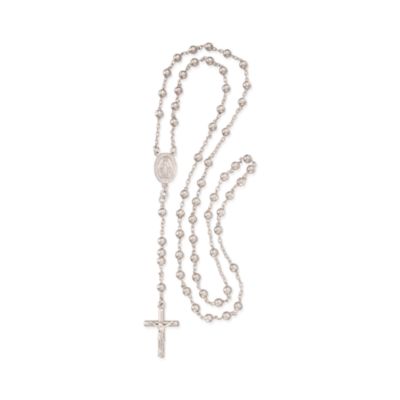 Sterling Silver Rosary Beads. 24" &mdash; Alt Image 3