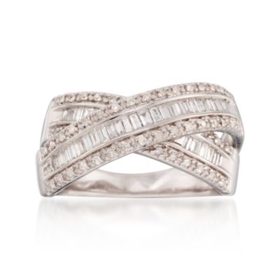.45 ct. t.w. Diamond Criss-Cross Ring in Sterling Silver &mdash; Alt Image 1