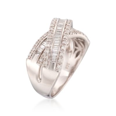 .45 ct. t.w. Diamond Criss-Cross Ring in Sterling Silver &mdash; Alt Image 3
